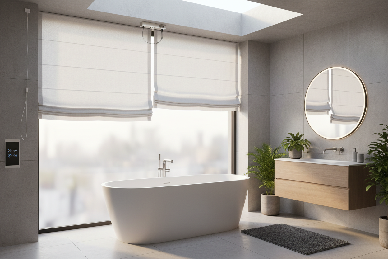 My Smart Roman Blinds Bathroom Setup Survived 6 Months of Hot Showers