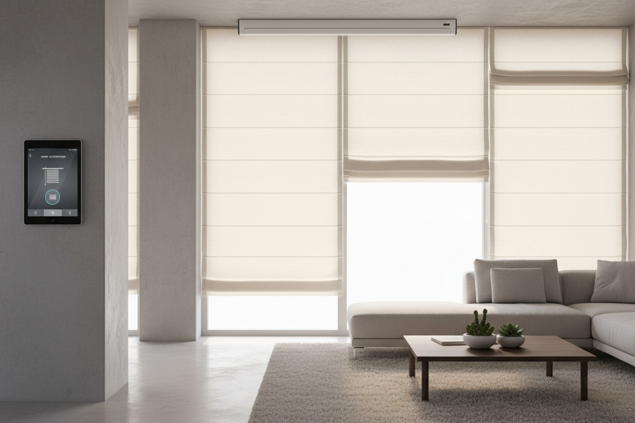 Stop Climbing the Couch to Fix Roman Blinds for Living Room Windows
