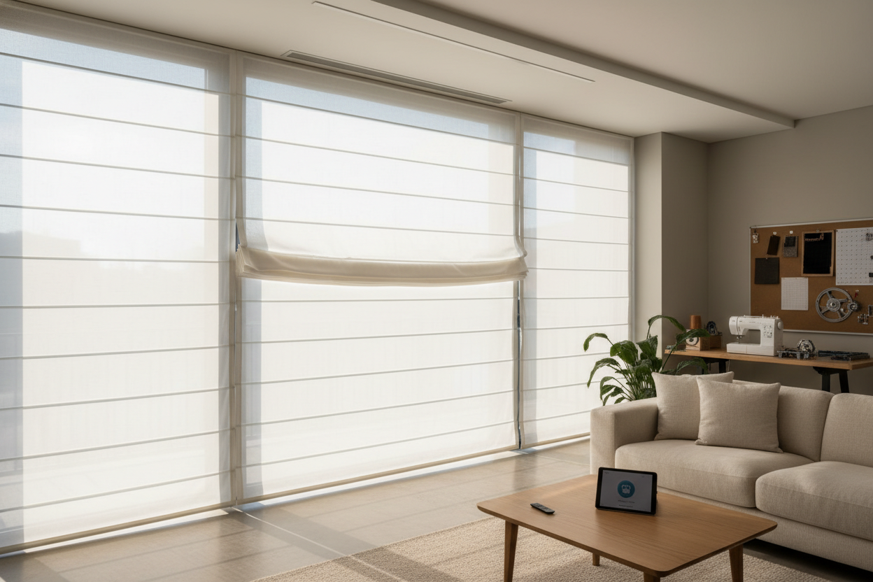 How I Built Smart DIY Roman Blinds (And Skipped the Pull Cords)