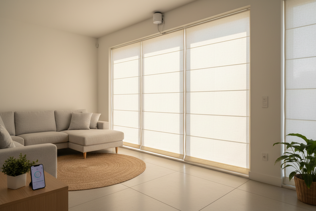 I Hacked Basic Smart Rollers Into Easy DIY Roman Blinds