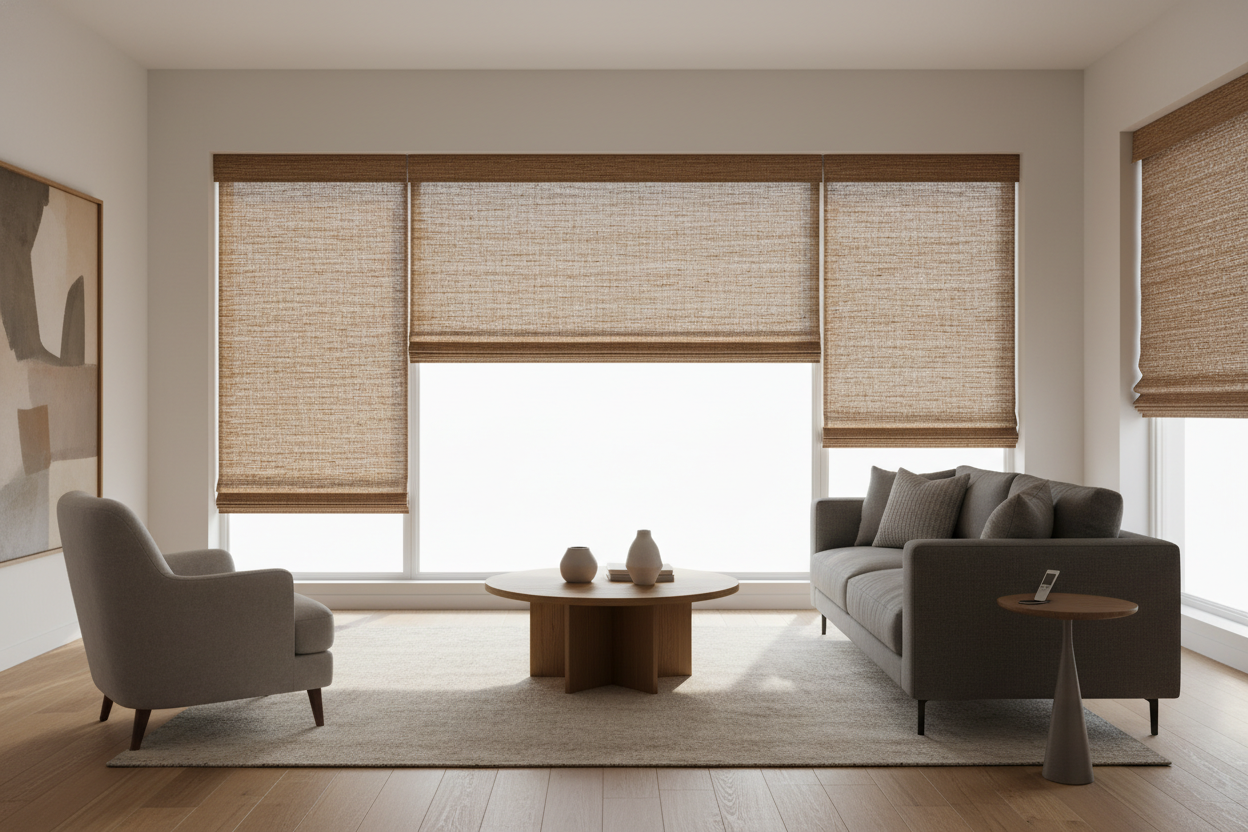 Why I Only Use Woven Wood Shades With Privacy Liner on Front Windows