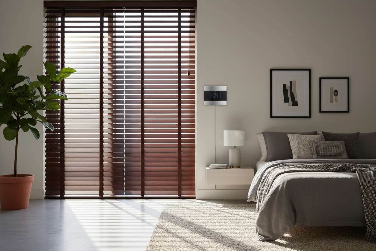 Dark Wooden Blinds for Windows Ruined My Vibe (Until I Automated)