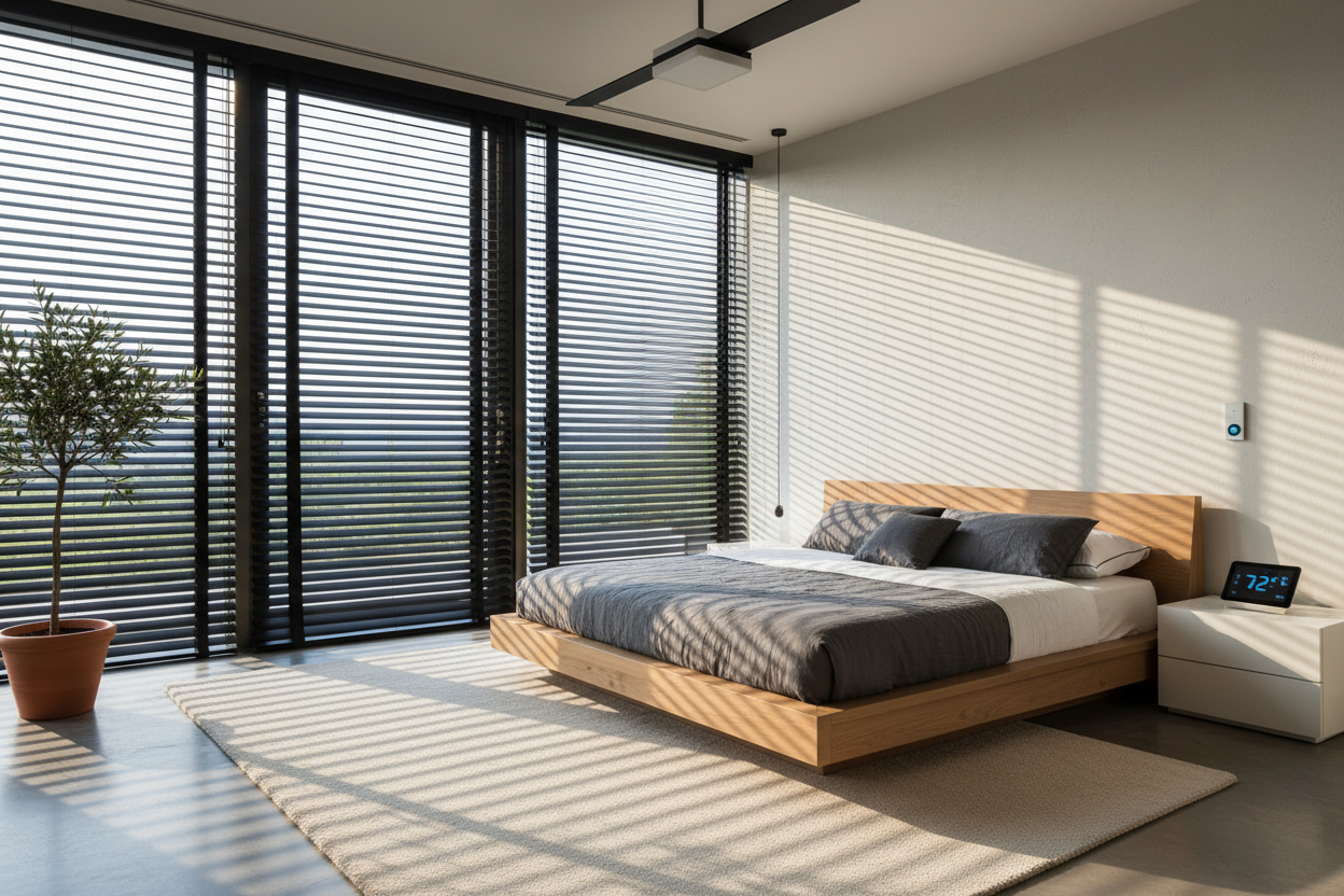 I Baked My Bedroom Trying to Pull Off Black Faux Wood Window Blinds