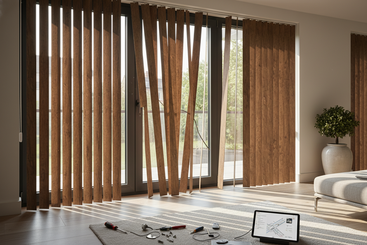 Heavy Wood Vertical Window Blinds Snapped My Smart Track