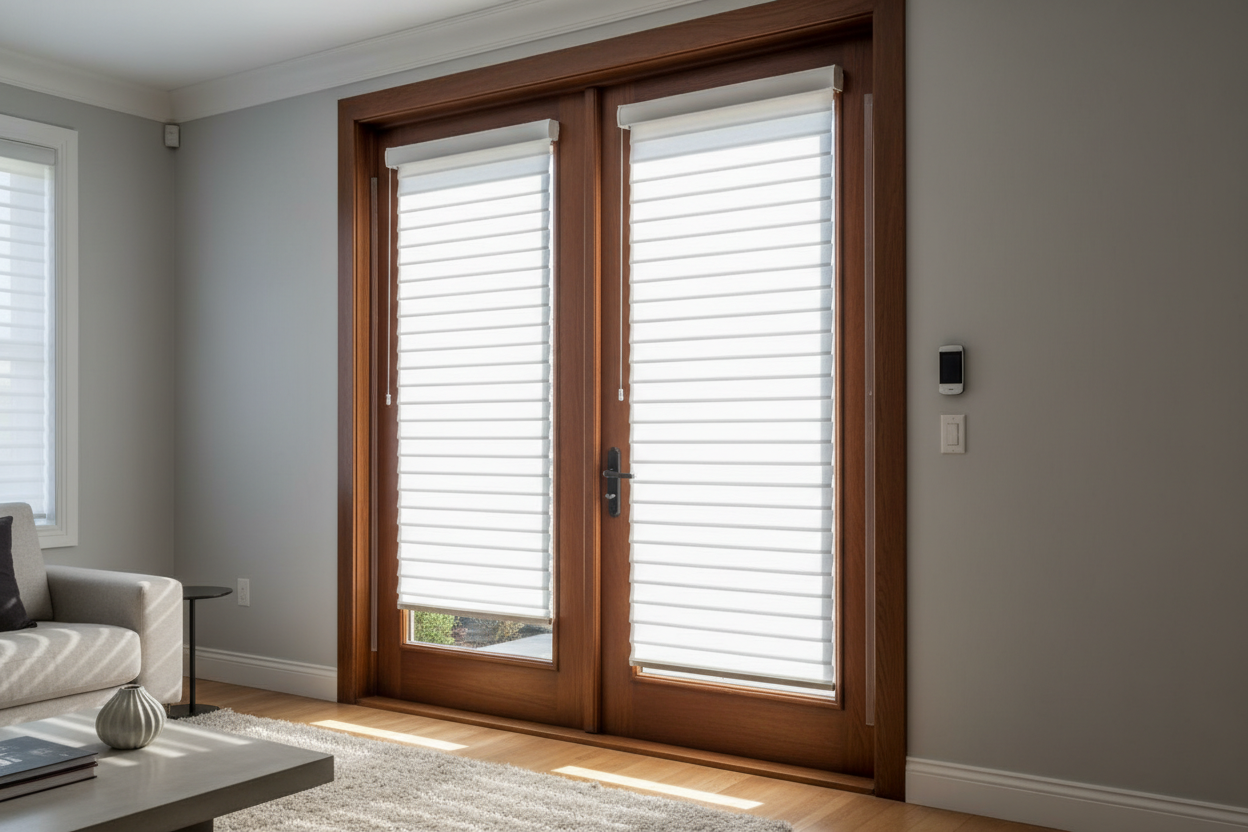 How I Stopped My Door Wood Blinds From Clanging Against the Glass