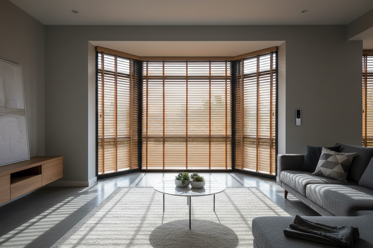 How I Finally Got Bay Window Wood Blinds to Fit Without Colliding