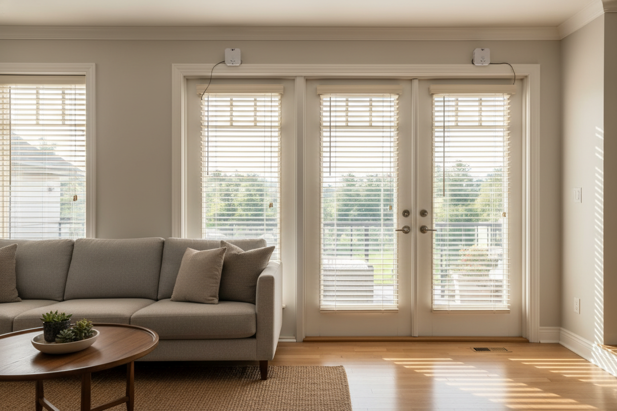 The 3 Rules for a Faux Wood Blinds Door Setup That Doesn't Bang the Glass