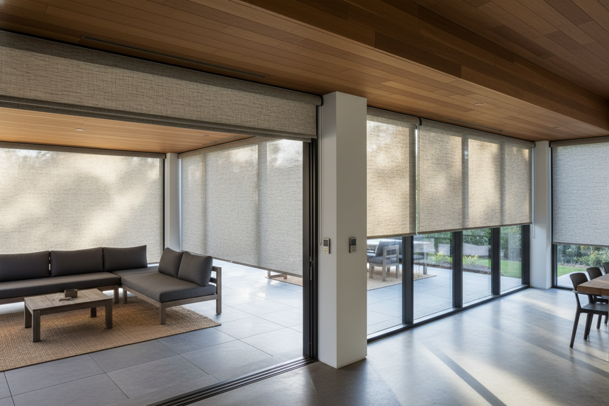 The Trick to Hiding Smart Porch Shades Without Ruining Curb Appeal