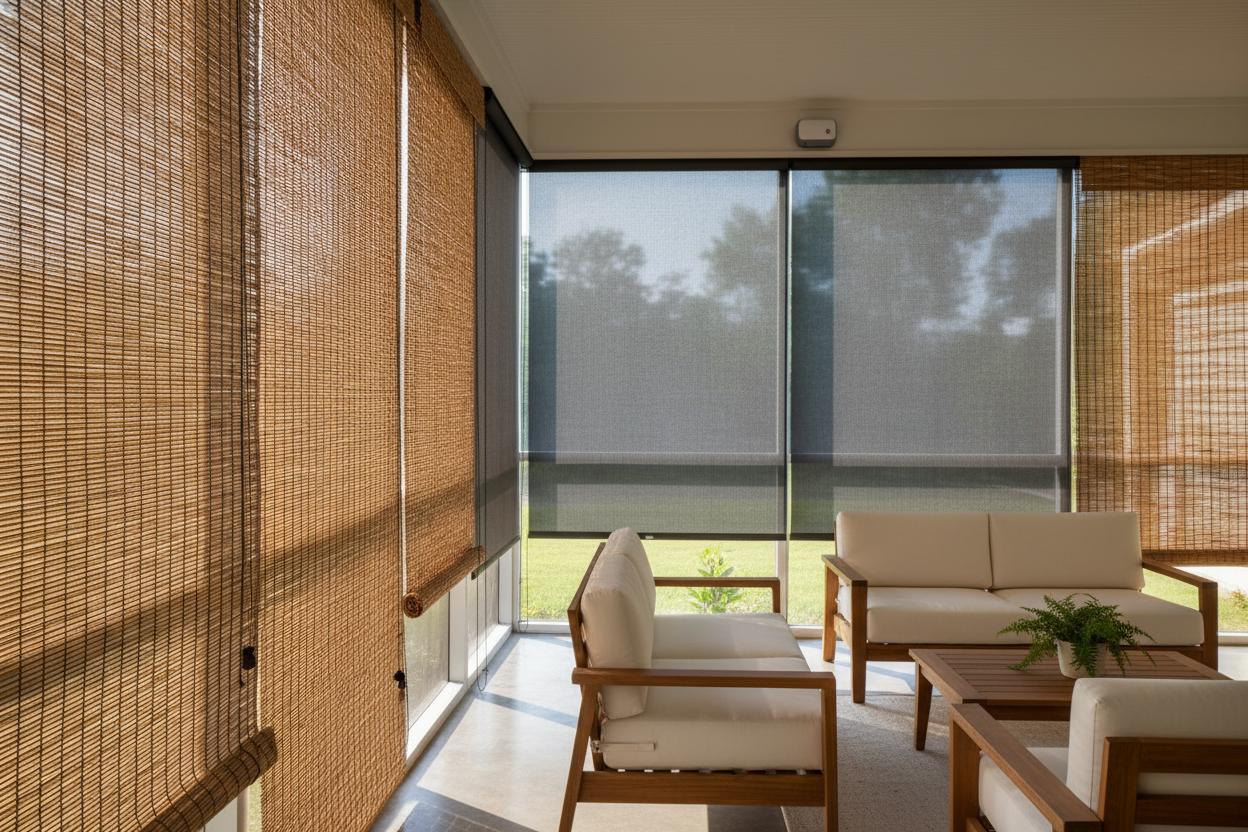 I Layered Porch Window Shades Over My Screens (Here's Why)