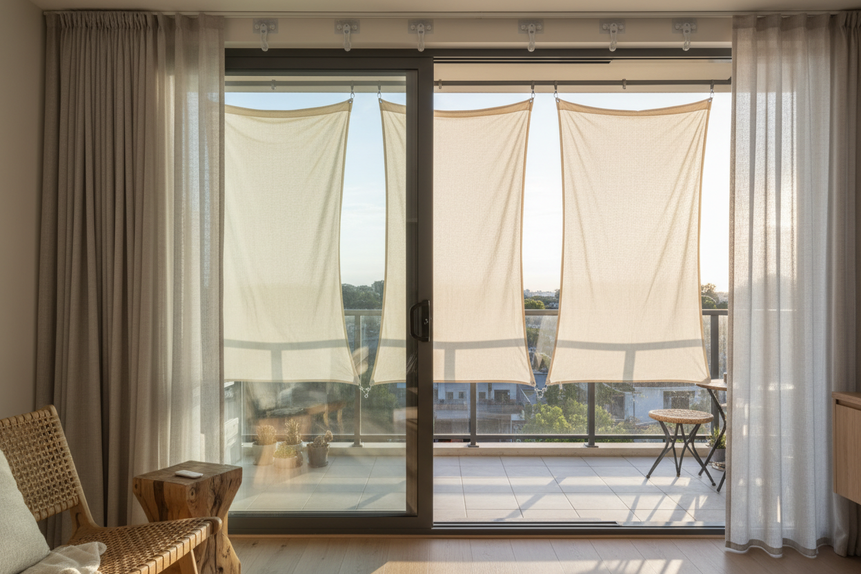 My Secret to Mounting Hanging Sun Shades Without Drilling