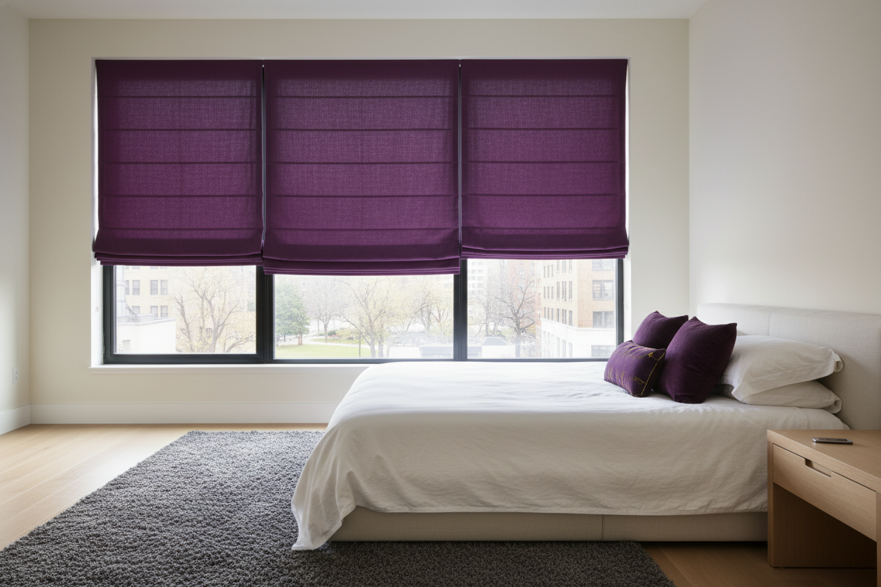 Why I Ditched Millennial Gray for Bold Purple Blinds