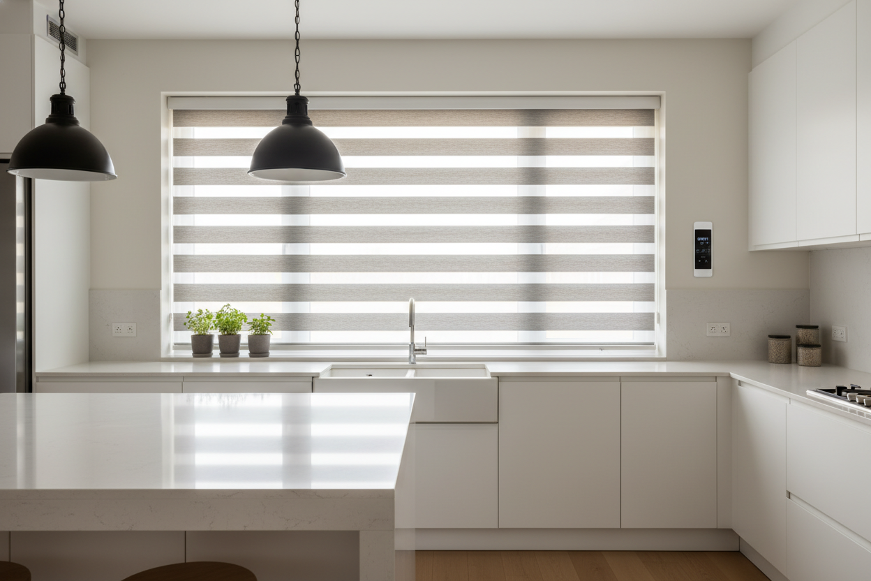 I Was Skeptical of Window Zebra Shades (Until I Put Them in the Kitchen)