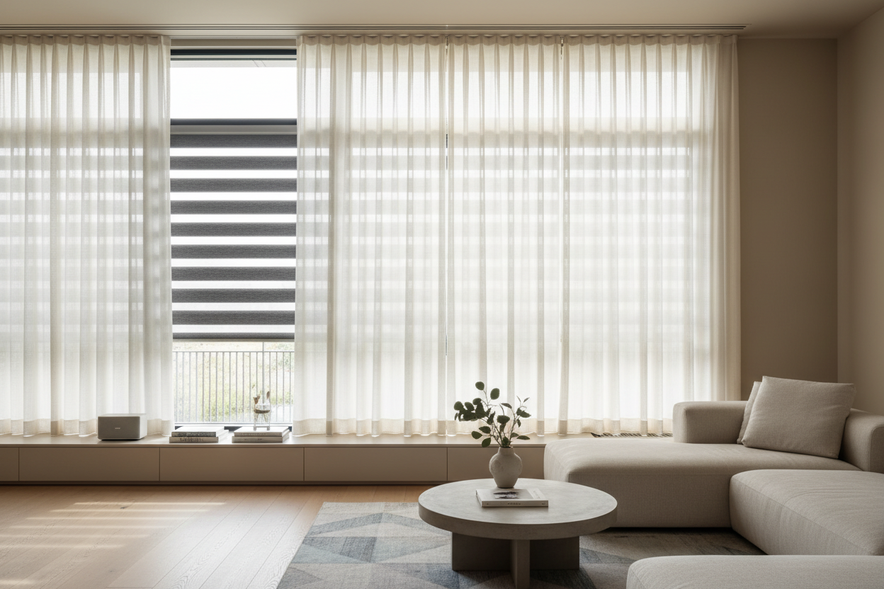 My Smart Home Looked Sterile Until I Layered Blinds and Drapes