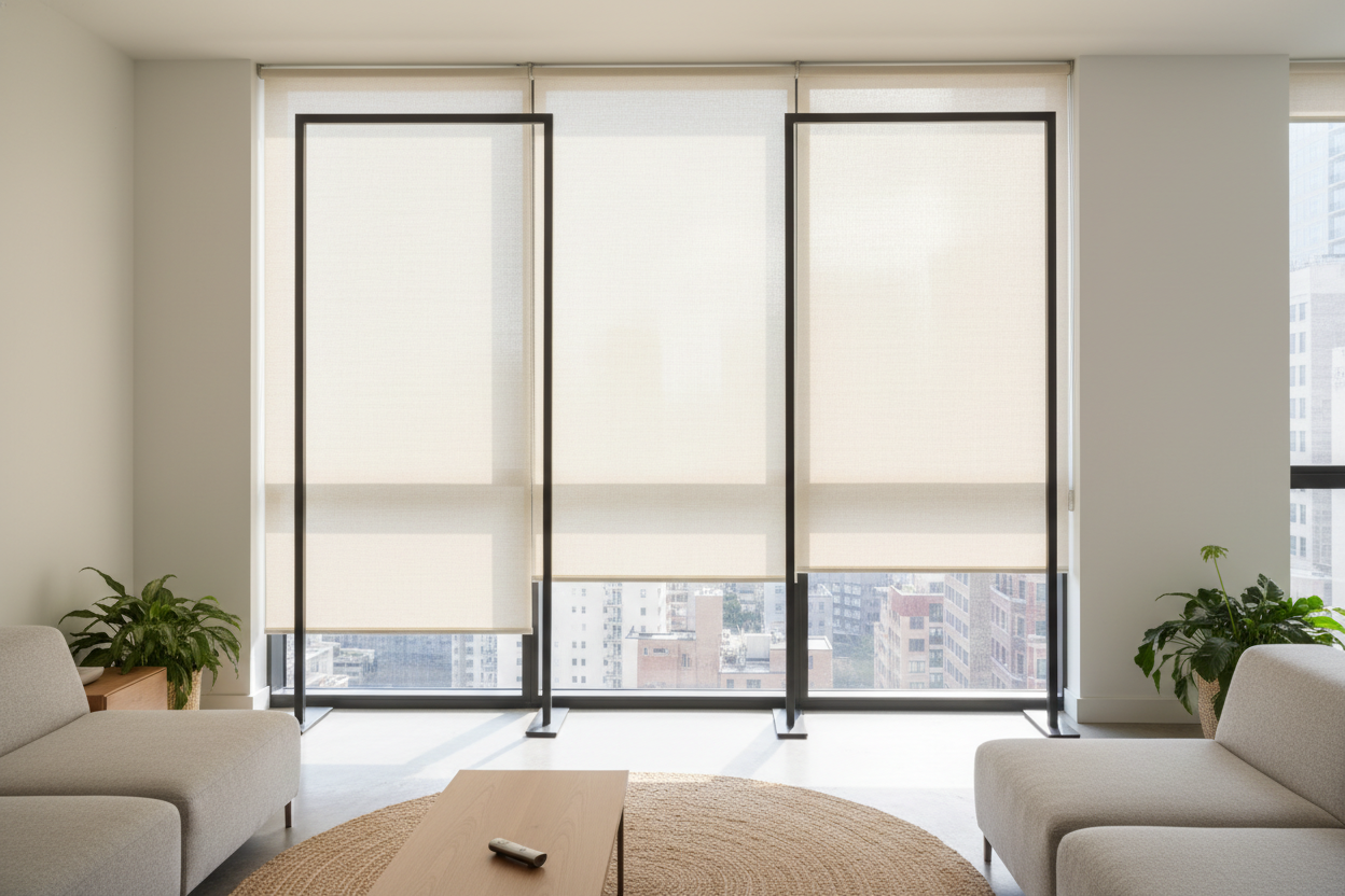 My Landlord Banned Drilling, So I Tried a Free Standing Window Shade