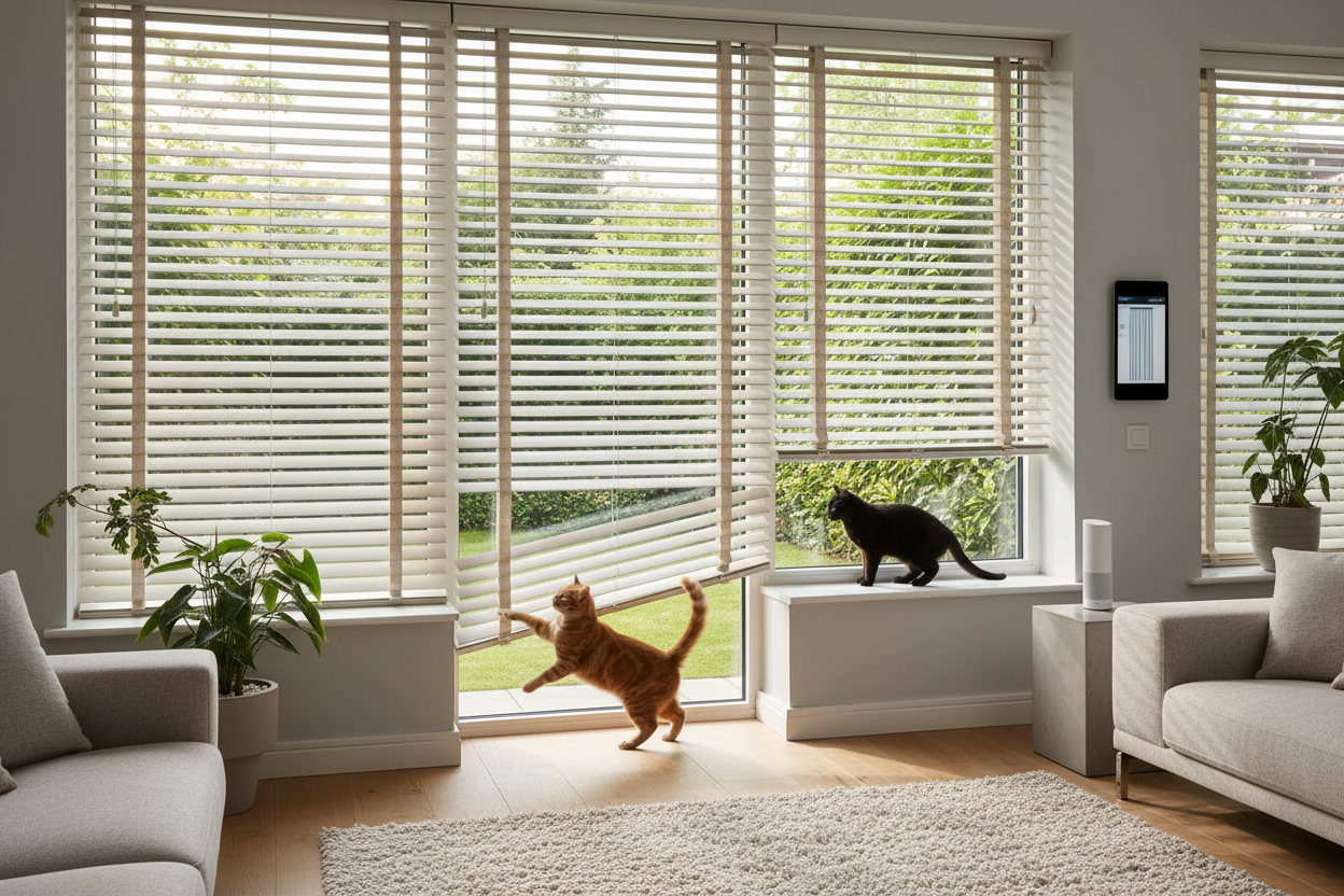 Why 1 Faux Wood Blinds Finally Stopped My Cats From Breaking My Shades
