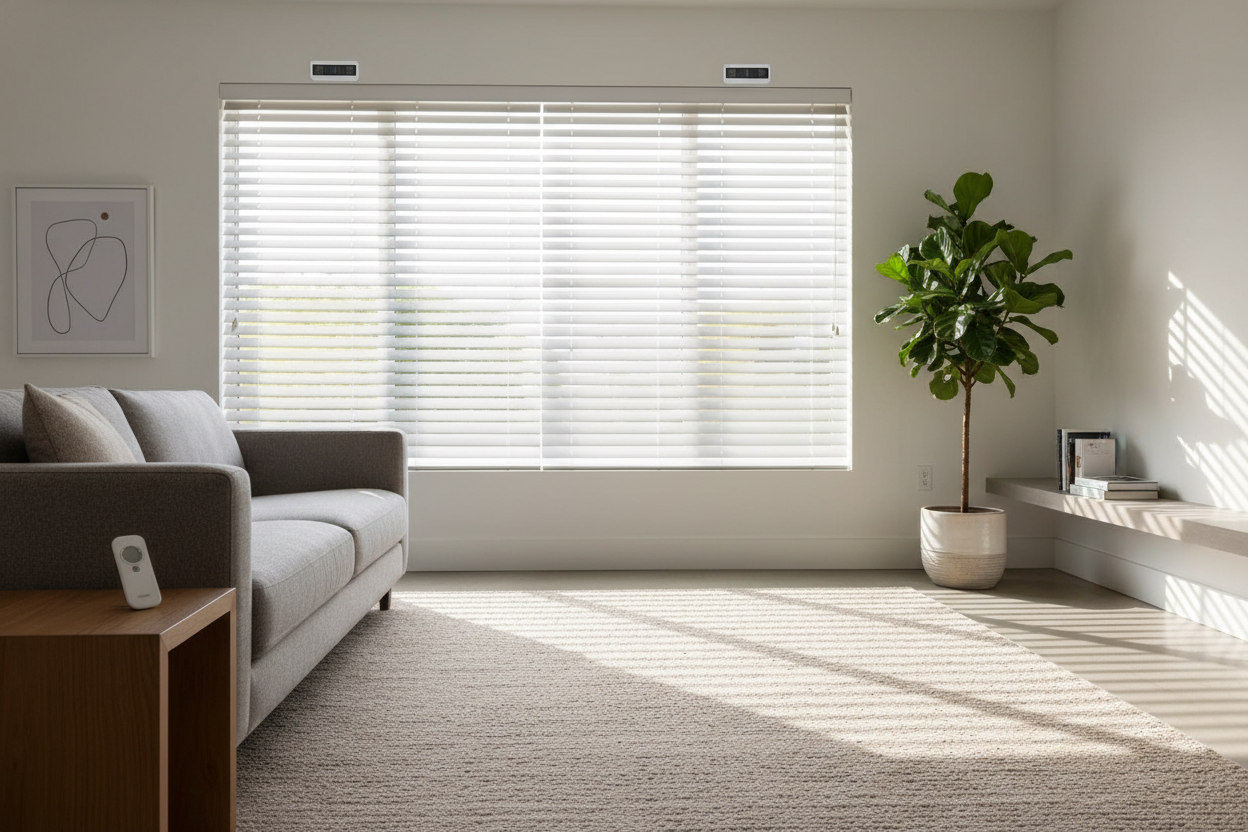 Why 36-inch faux wood blinds are the perfect gateway to smart shades