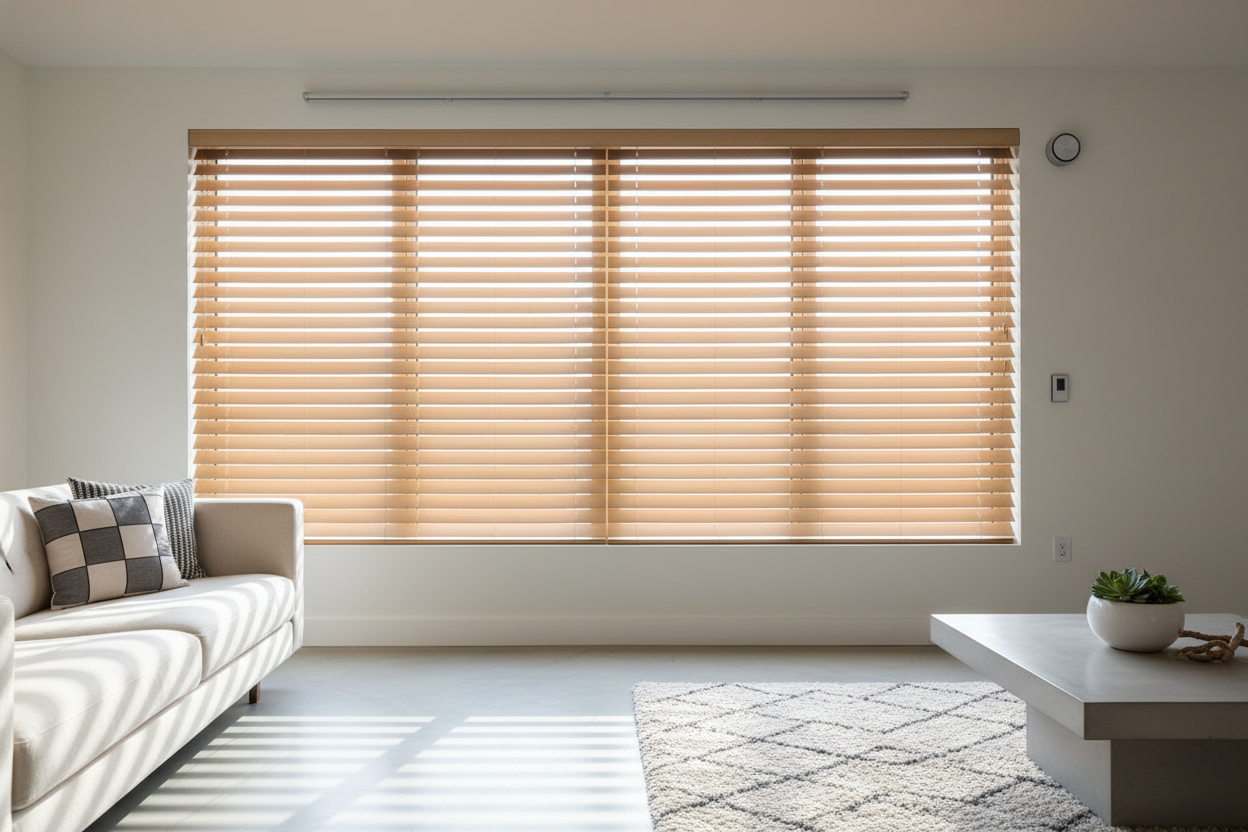 I Stress-Tested 35-inch faux wood blinds (And My Motors Survived)