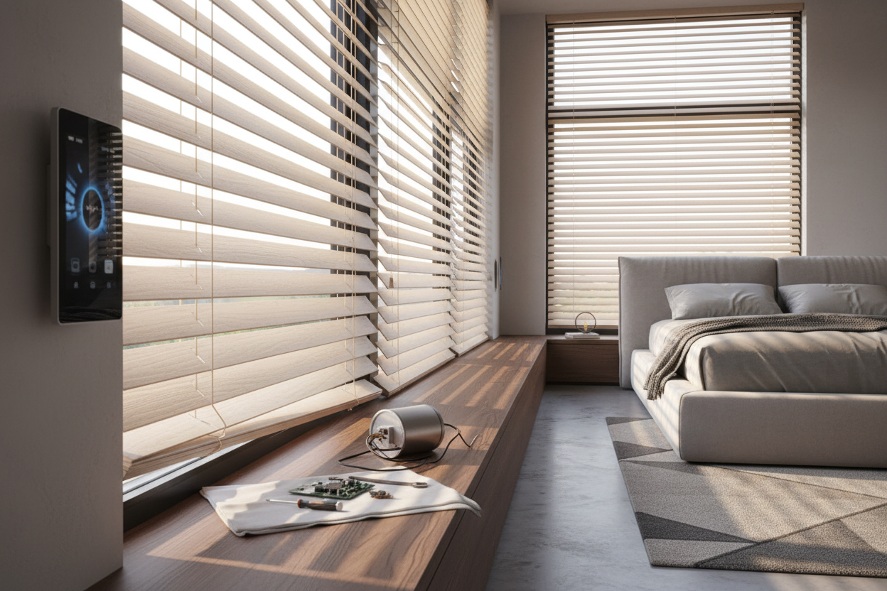 How Warped Windows Jammed My 32 Faux Wood Blinds (And Fried a Motor)