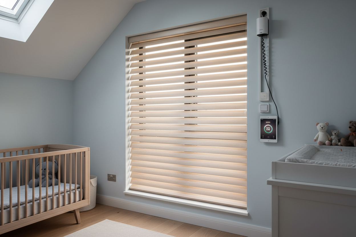 I Hardwired My 47 inch faux wood blinds After They Ate 20 Batteries