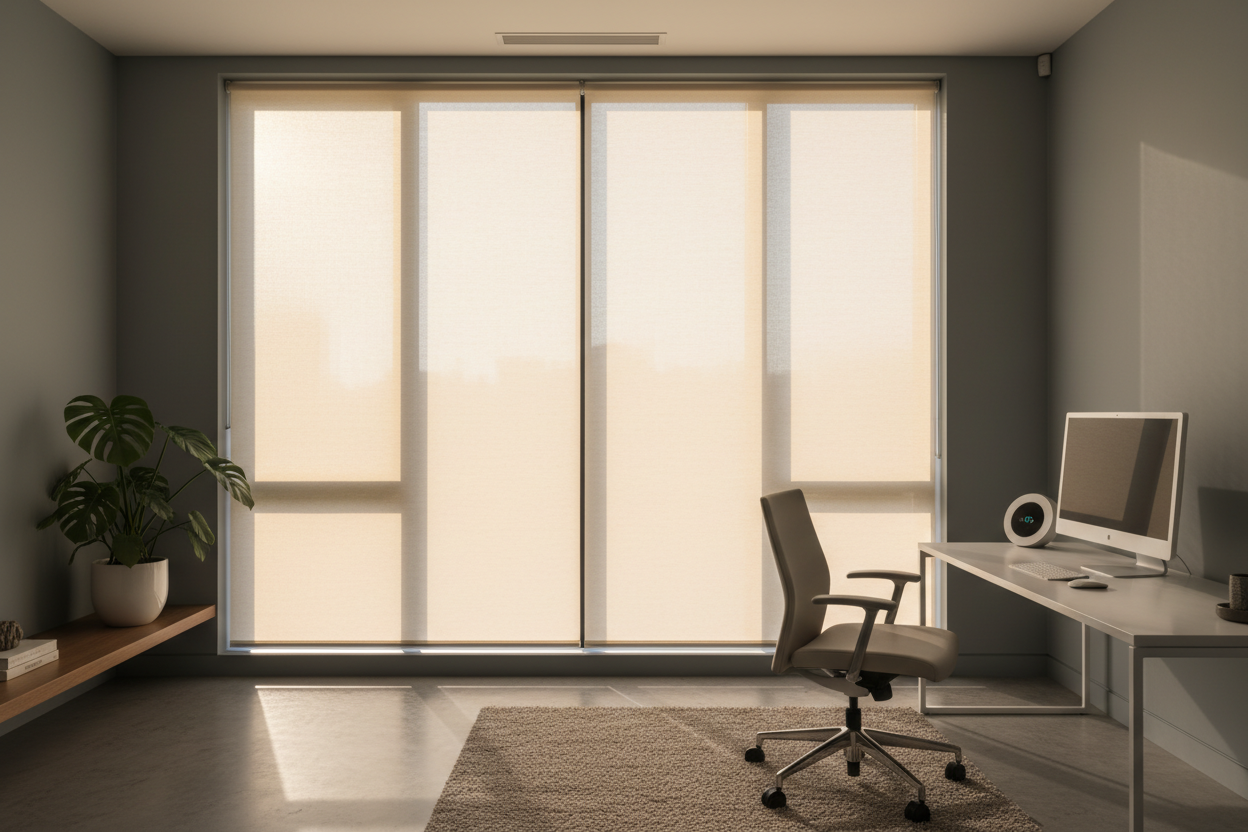 I Automated My Office's 34 x 60 Blinds to Stop Afternoon Glare