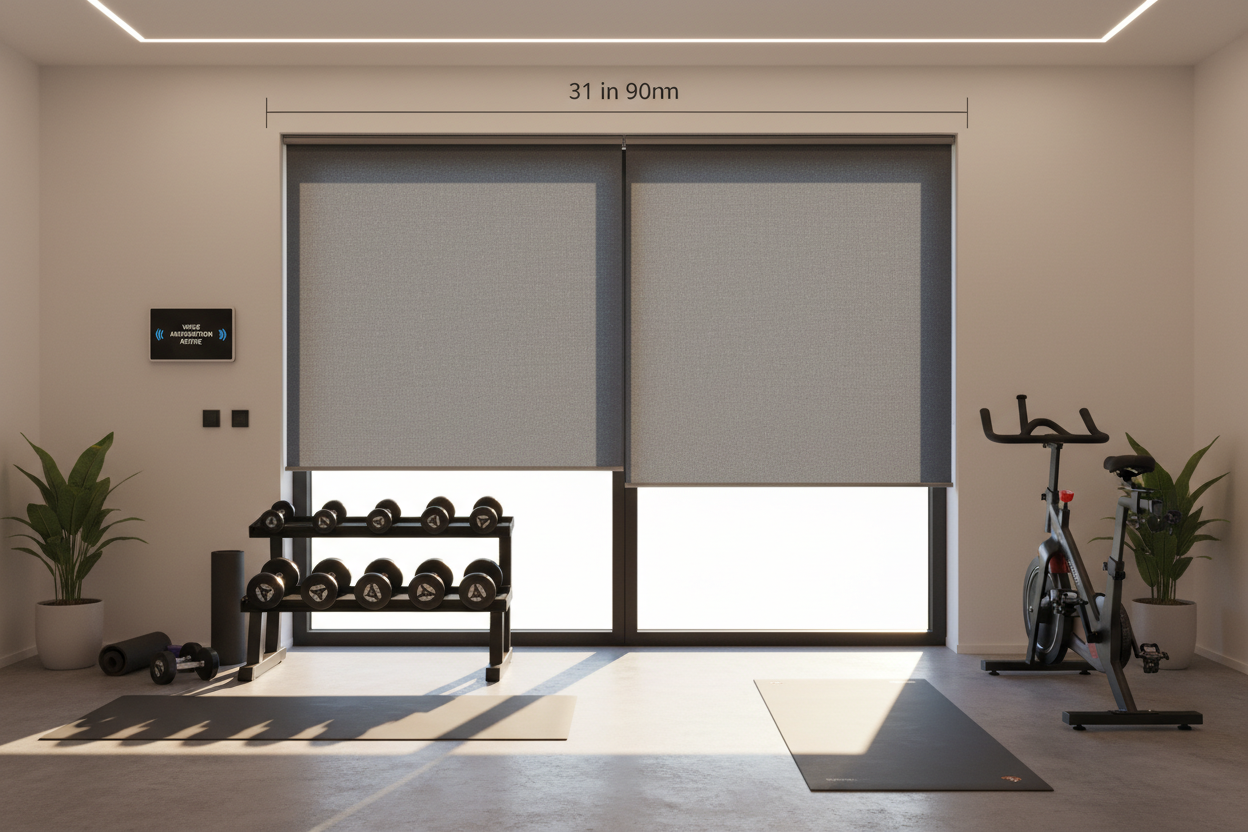 I Automated My Gym's 31 x 48 Blinds to Stop the Afternoon Glare