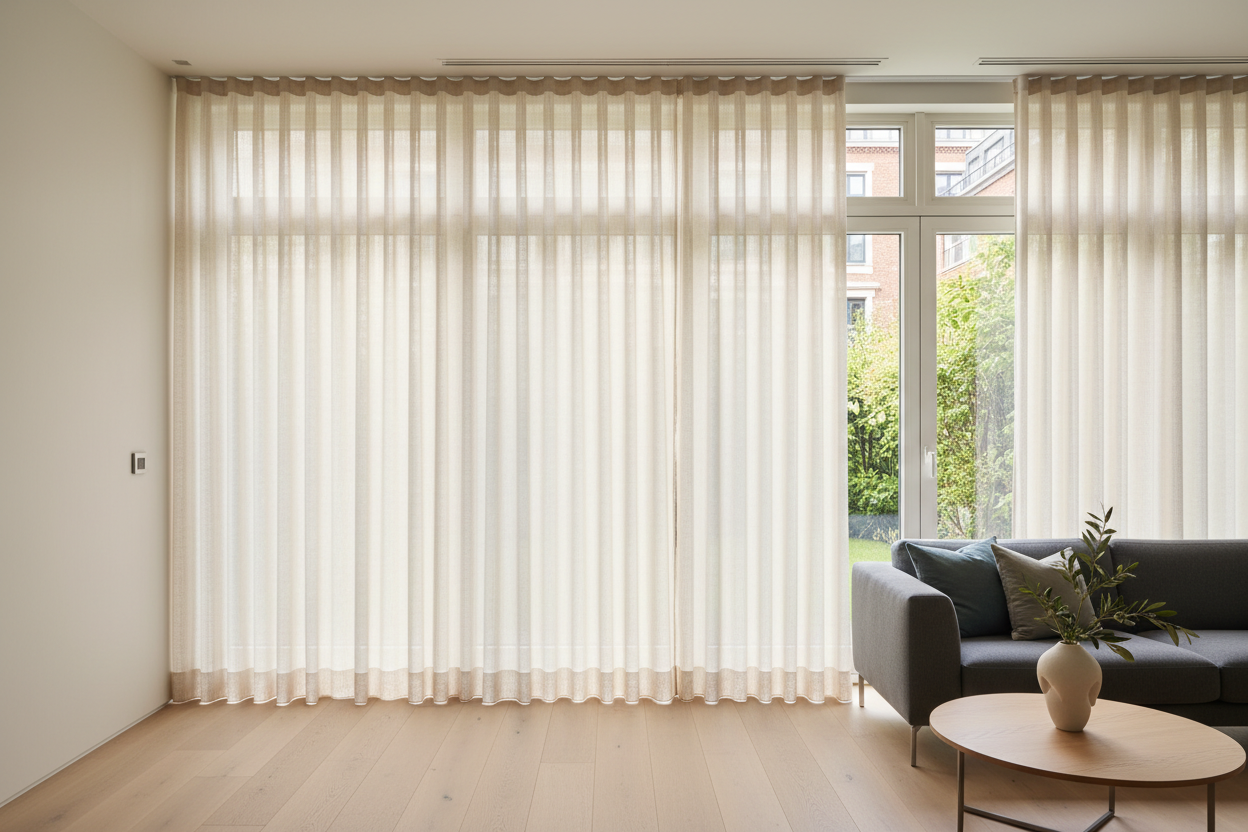 I Fixed My 'Fishbowl' Living Room With Blinds for Large Picture Window