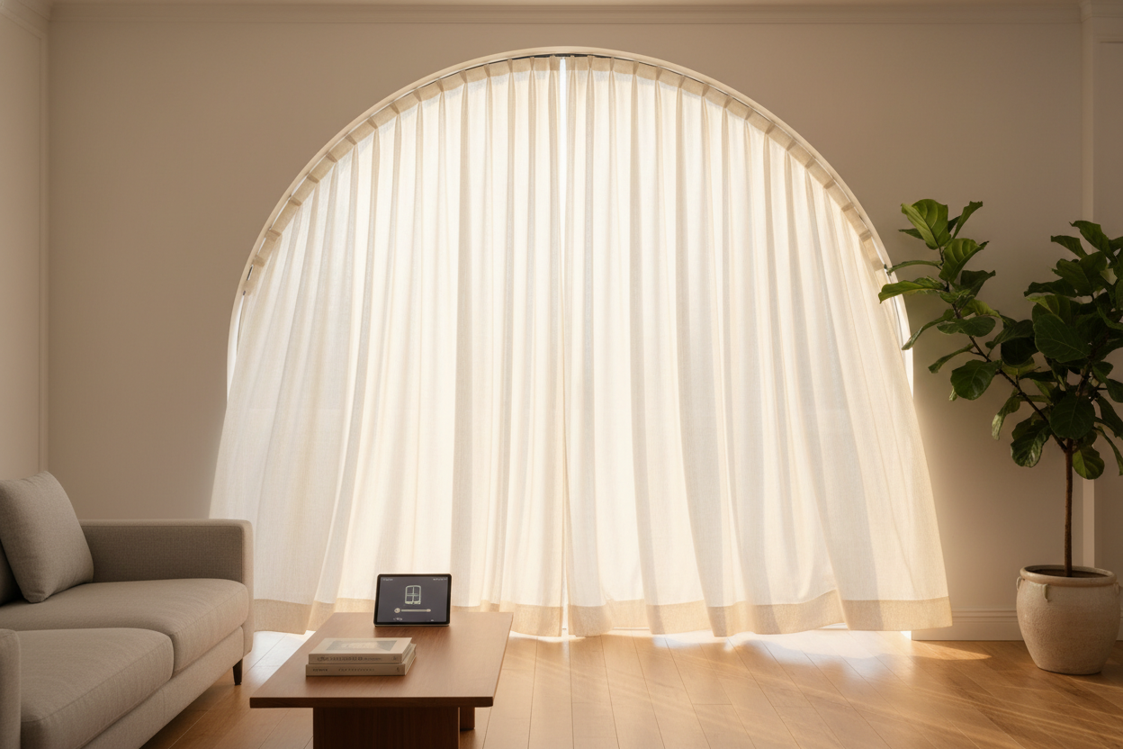 Should You Hang Arched Windows Curtains Above or Below the Curve?