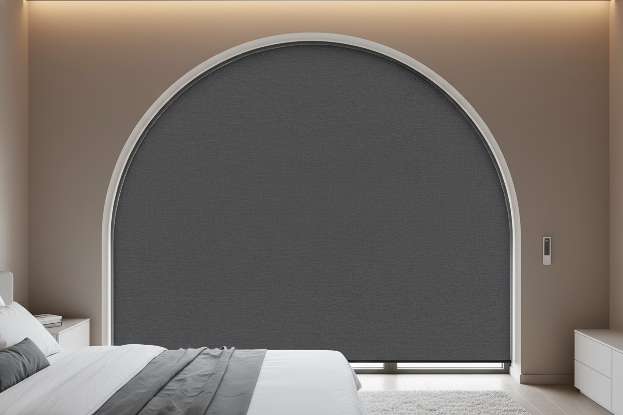 How I Engineered a Real Arch Window Shade Blackout for My Bedroom
