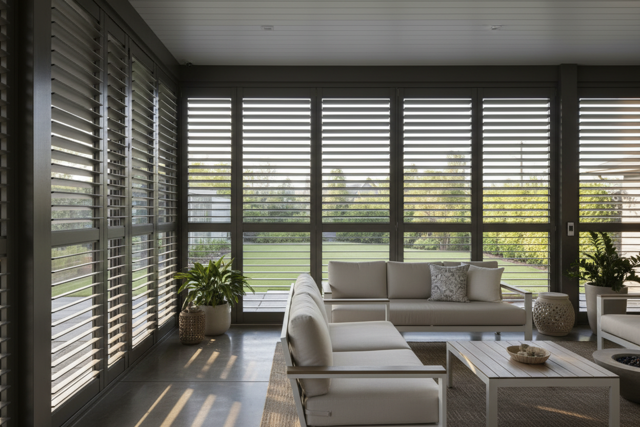 Why I Ditched Flapping Fabric for Screened Porch Shutters