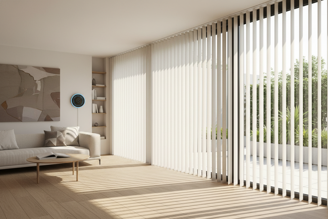 Stop Hating Vertical Blinds for Patio Sliding Doors (Just Make Them Smart)