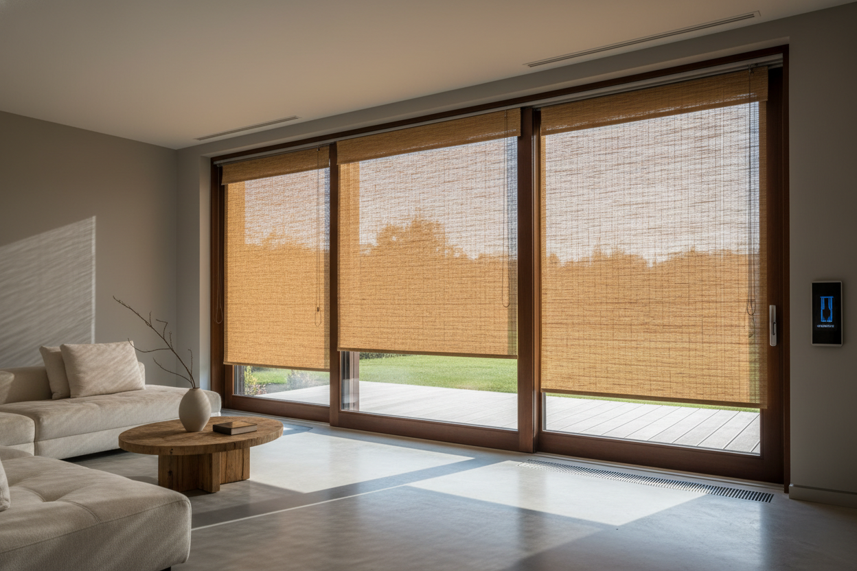 I Refused to Give Up on Wood Blinds for Sliding Door Aesthetics