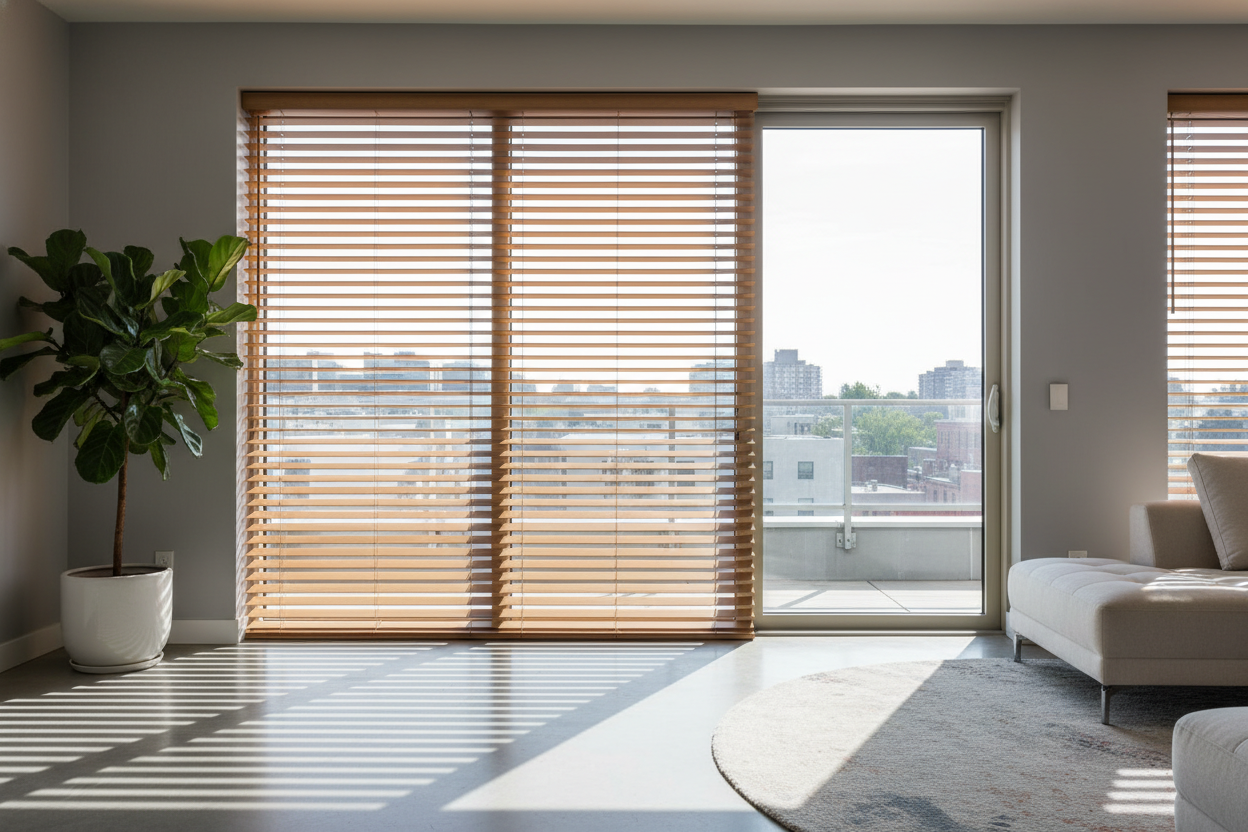 Real Wood Blinds for Sliding Glass Doors Are a Mistake (Here's Why)