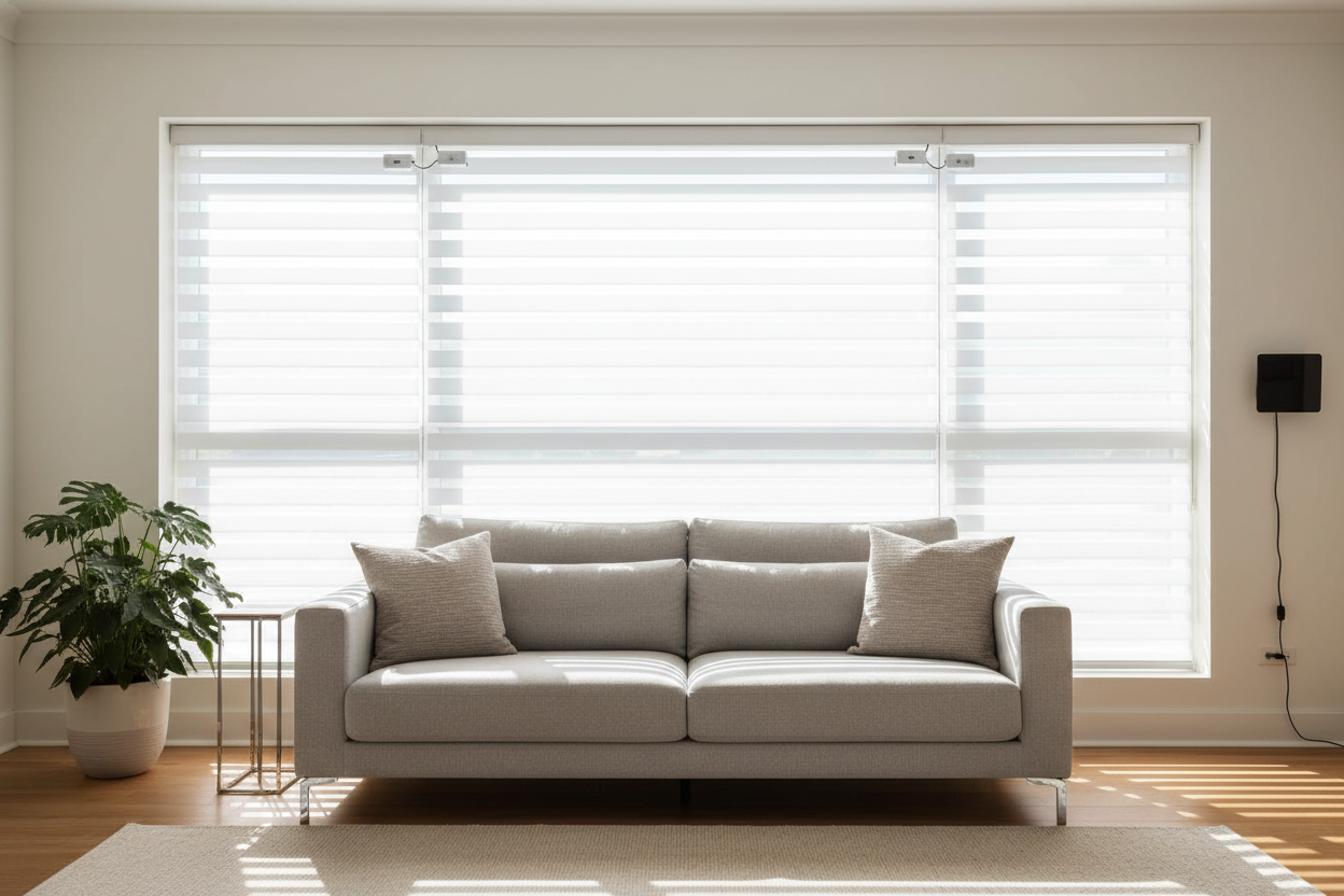 Don't Buy Custom Smart Shades Until You Try 2 Faux Wood Blinds White