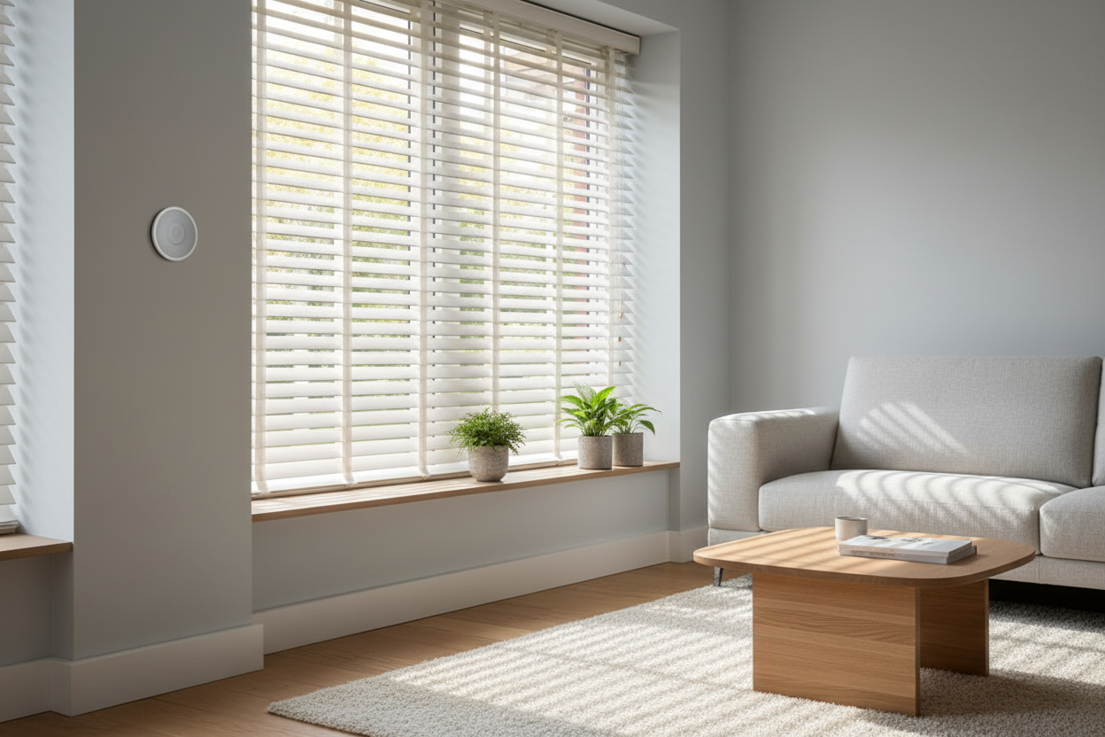 My Partner Hated Smart Shades Until We Got Antique White Blinds