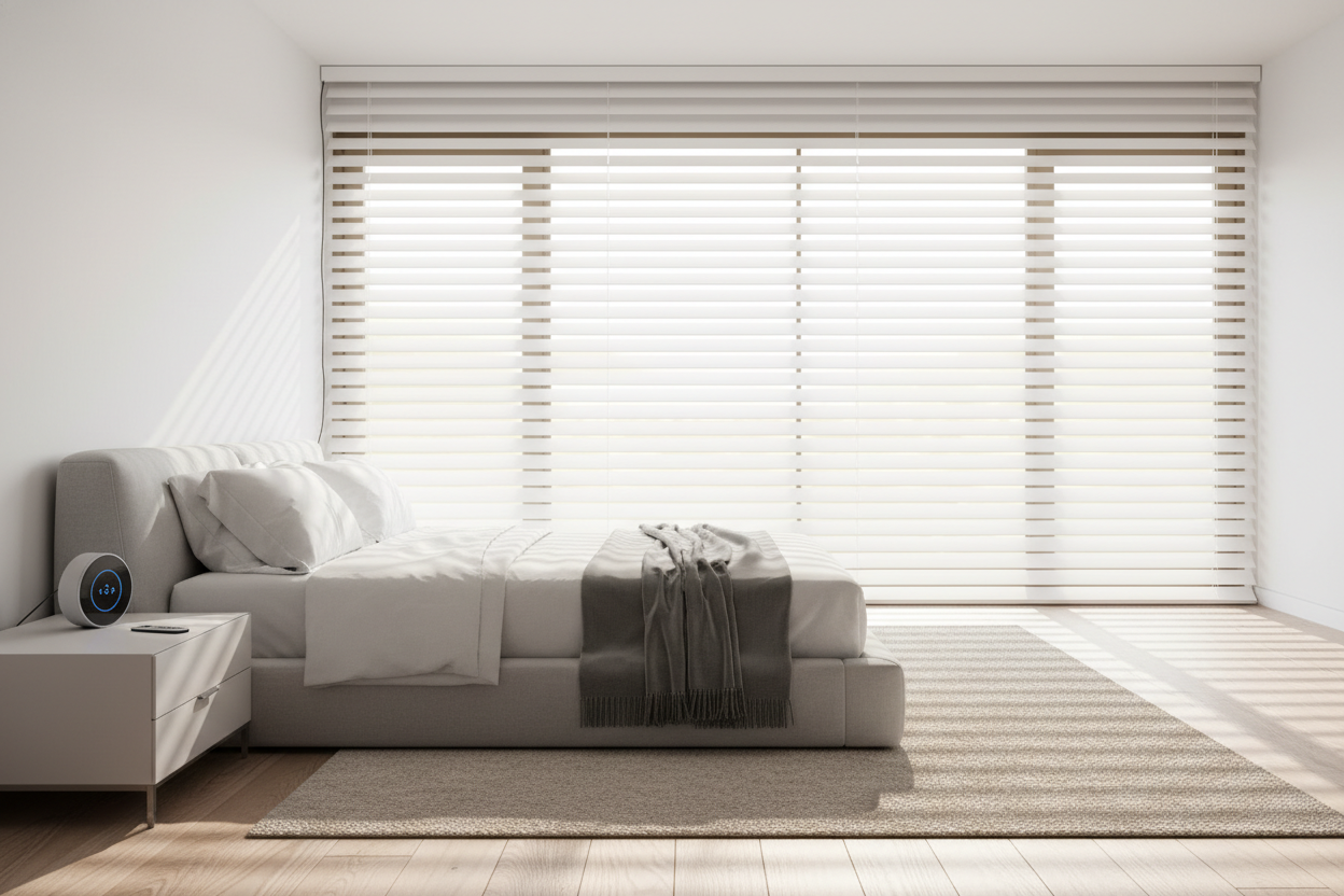 Can You Automate a US Window and Floor 2 Faux Wood Blind White?