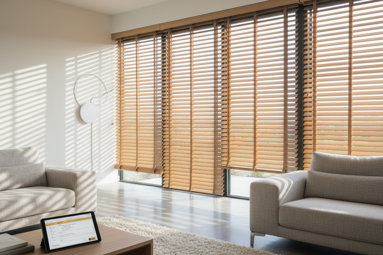 I Pushed Cordless Blinds Wood Slats to Their Smart Motor Limits