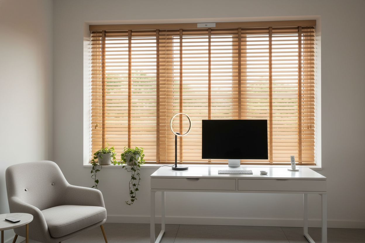 Your Zoom Lighting Sucks (And 2 Inch Cordless Faux Wood Blinds Fix It)