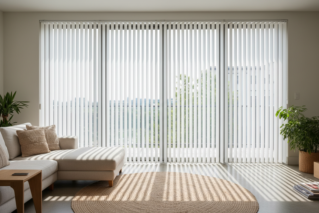 My Fixer-Upper Came With Vinyl Home Depot Vertical Blinds (Yikes)