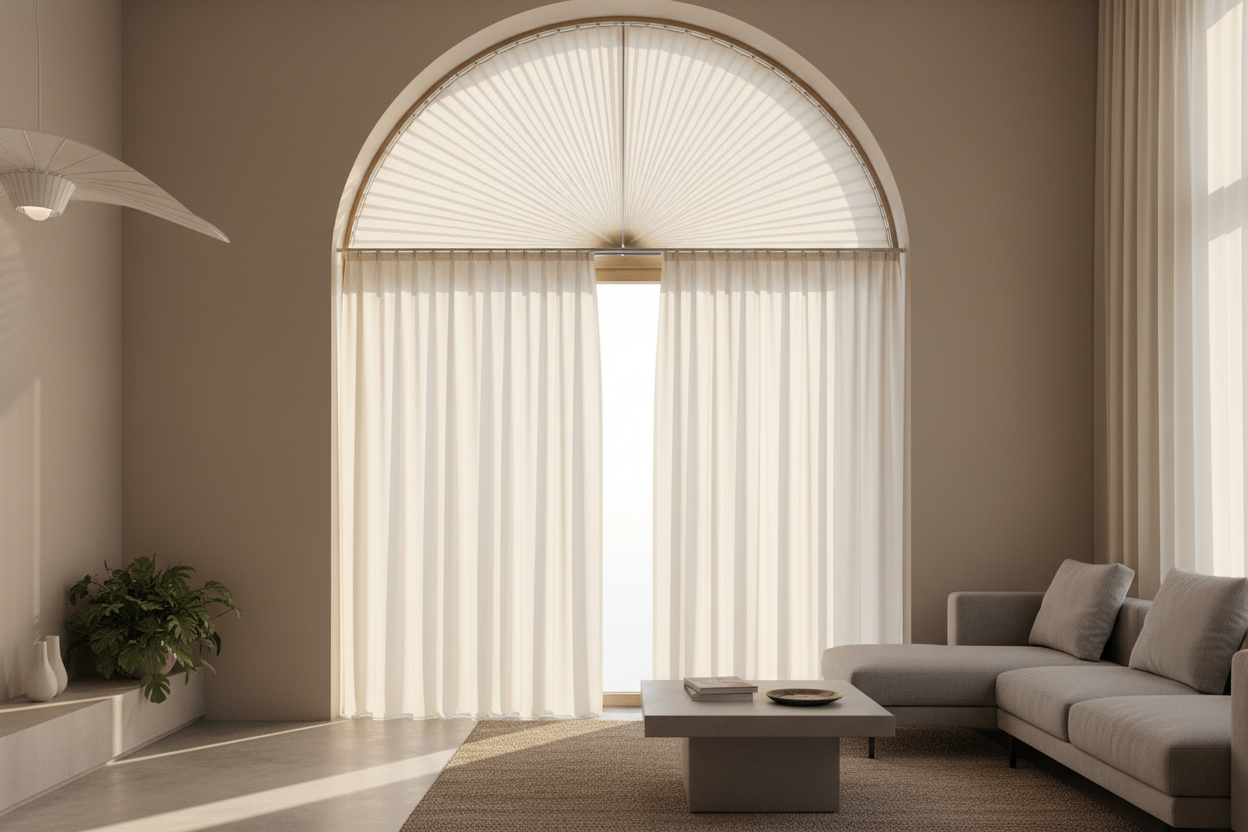 The Awkward Gap: Hanging Curtains With Half Moon Window Arches
