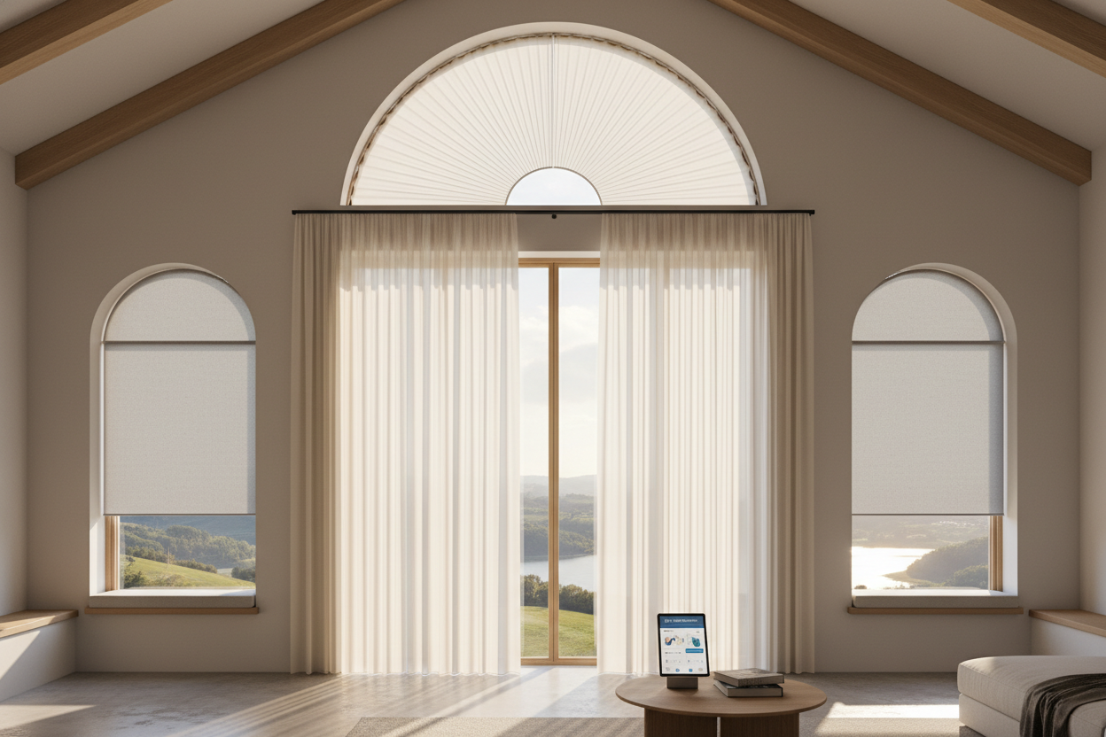 I Finally Built a Quarter Round Arch Window Shade That Actually Moves