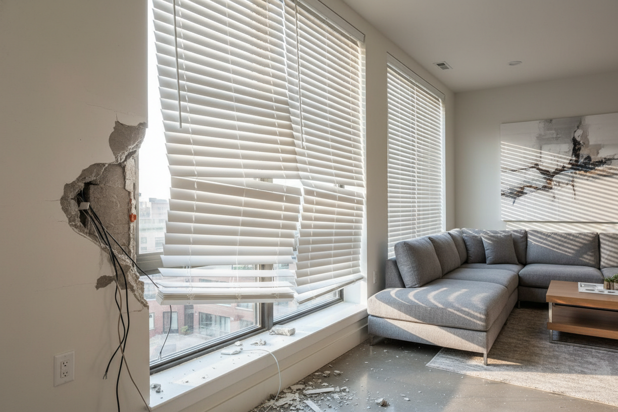 How Home Depot Custom Faux Wood Blinds Ripped Out of My Wall