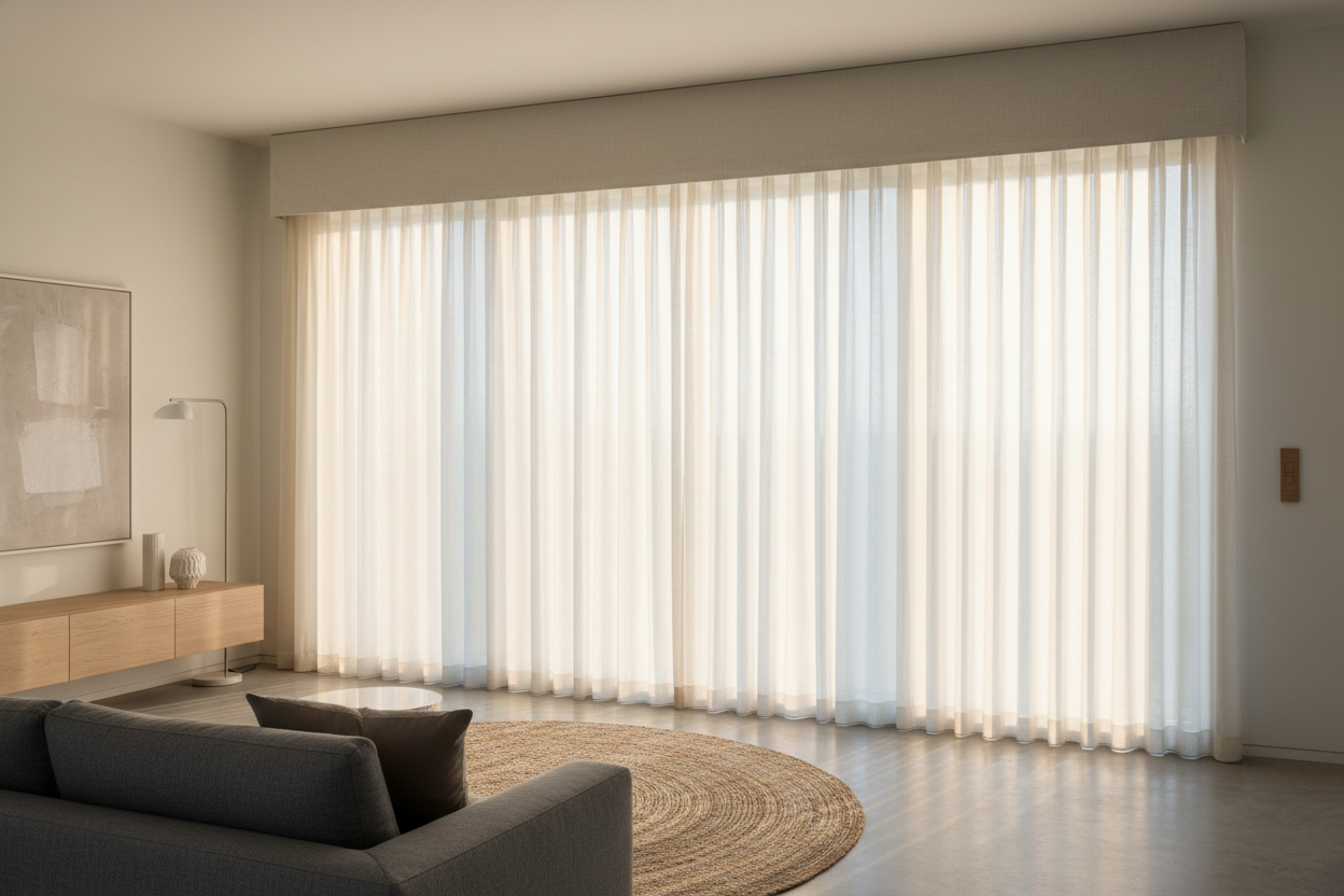 The Exact 12 Inch Valances I Use to Hide Ugly Smart Curtain Tracks