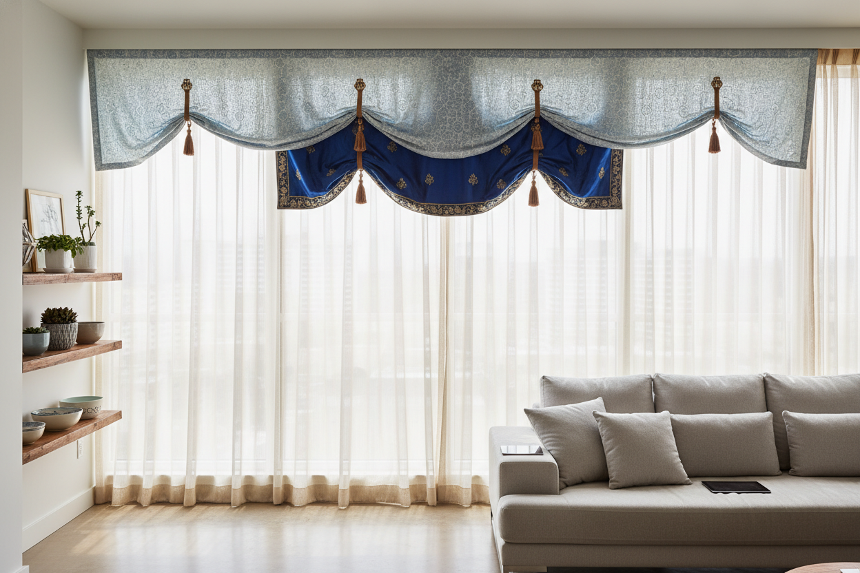 I Fixed My Sterile Smart Shades By Hiding Them Under Casual Valances