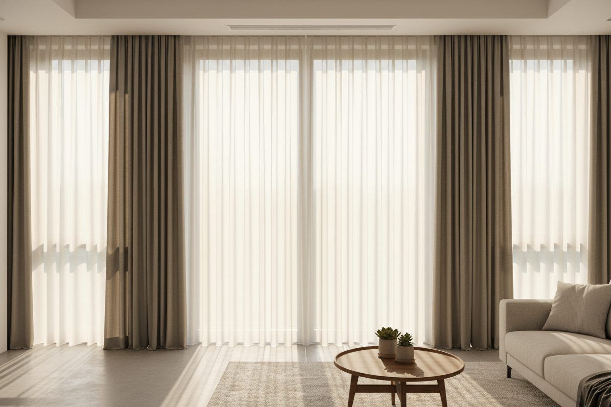 The 4 Rules for Layering Smart Shades and Draperies Without Clashing