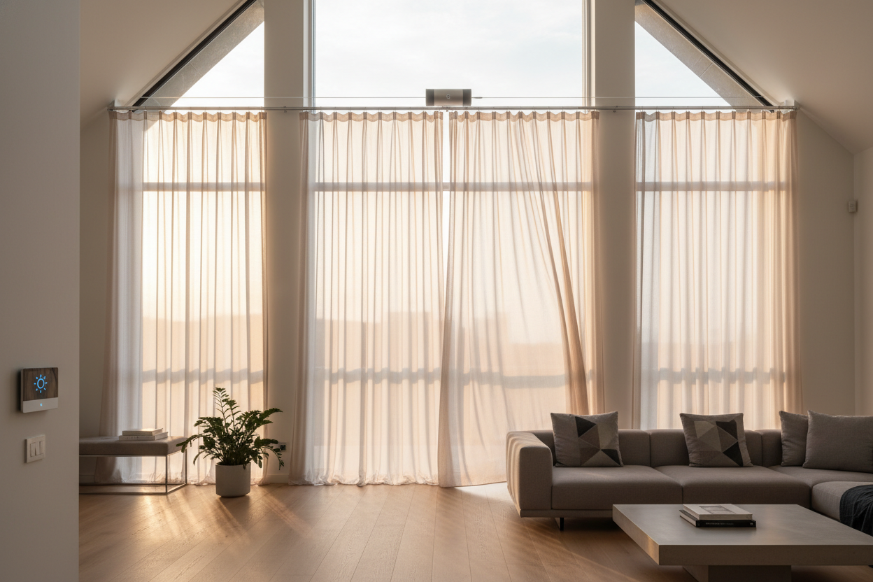 My Living Room Was a Greenhouse Until I Got Drapes for High Windows