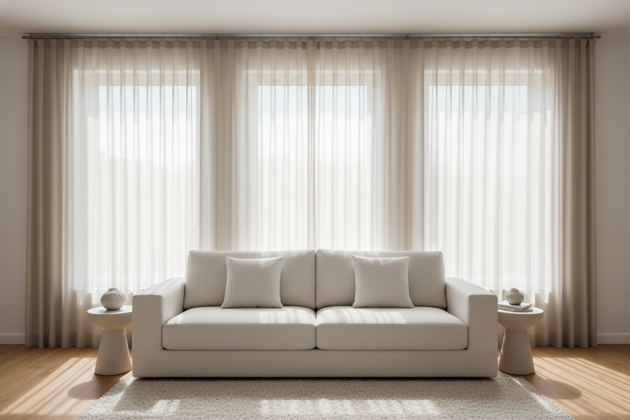 Stop Chopping Up Your Wall: Try Drapes for 3 Windows in a Row