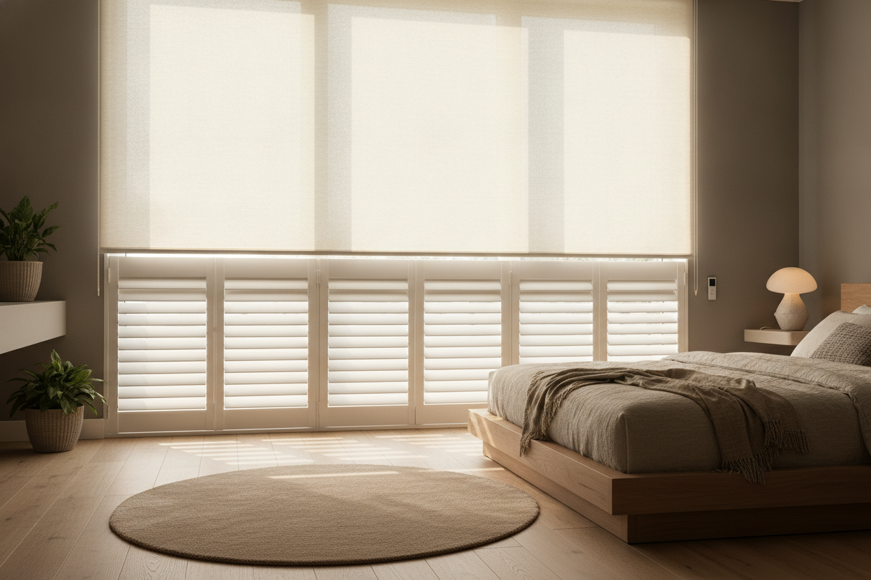 How to Mix a Smart Window Blind and Shutter Without Looking Tacky