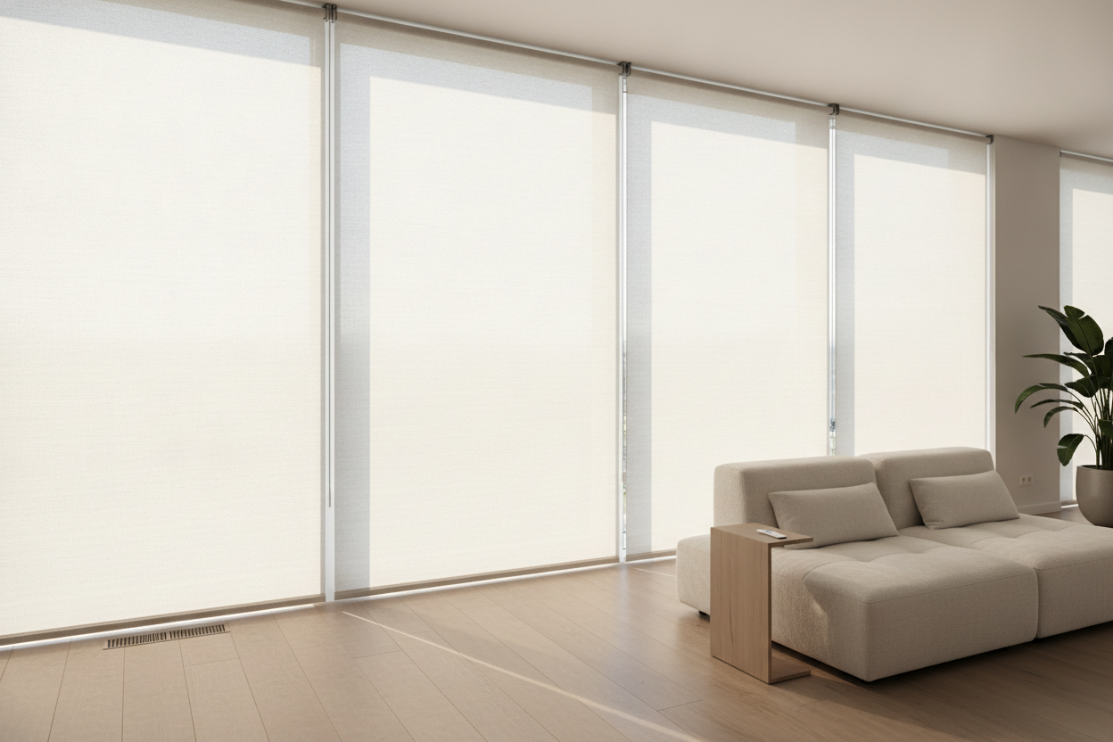 How I Finally Motorized Cheap Window Coverings for Giant Glass