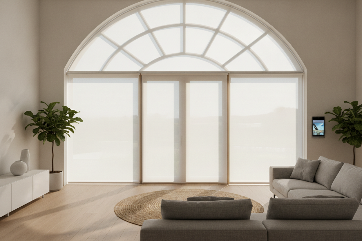 I Finally Found Window Coverings for Semicircular Windows That Work