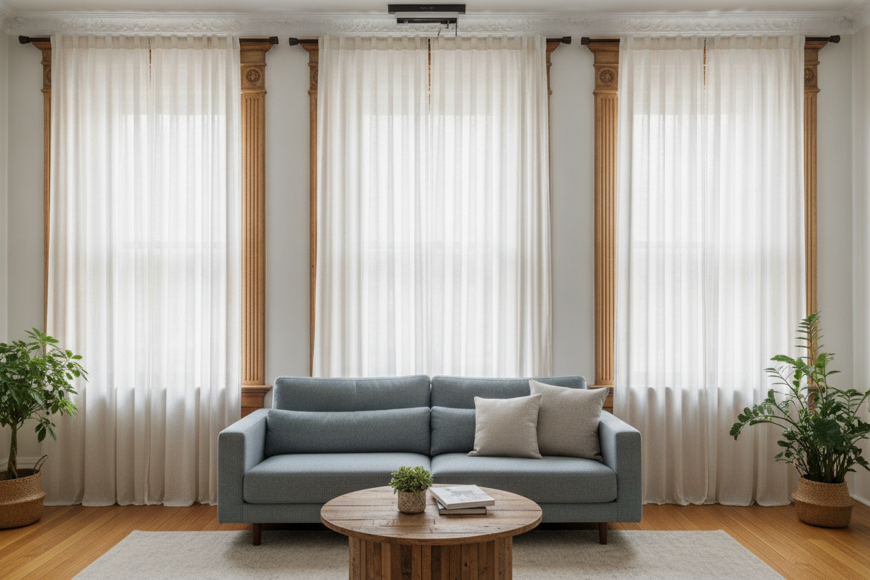 Stop Hiding Your Trim: Smart Curtains for Wood Framed Windows